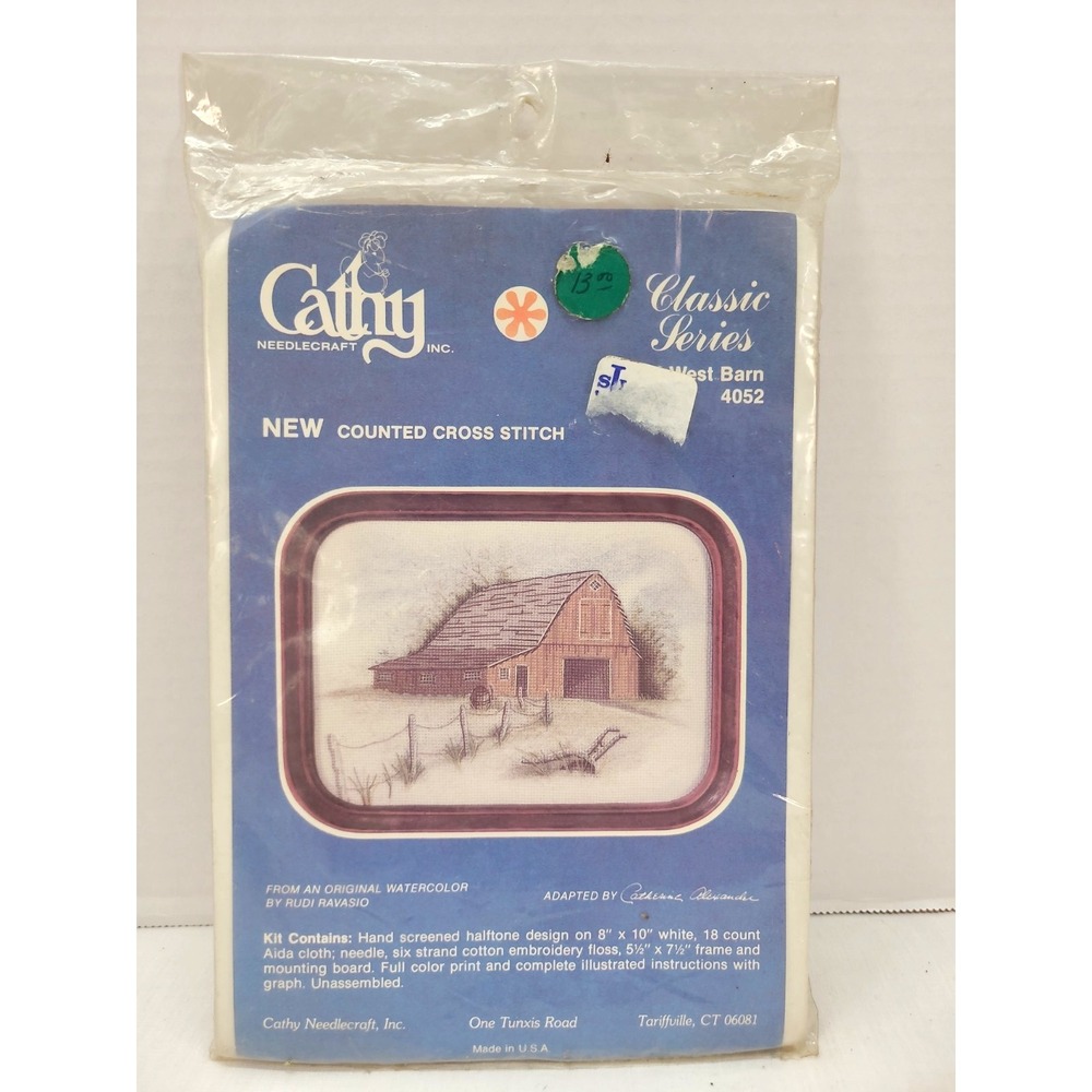 Cathy Needlecraft Inc Cross Stitch Classic Series Mid West Barn 4052-NEW Sealed